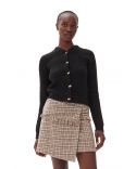 CARDIGAN SPARKLE DOUBLEFACE BLACK