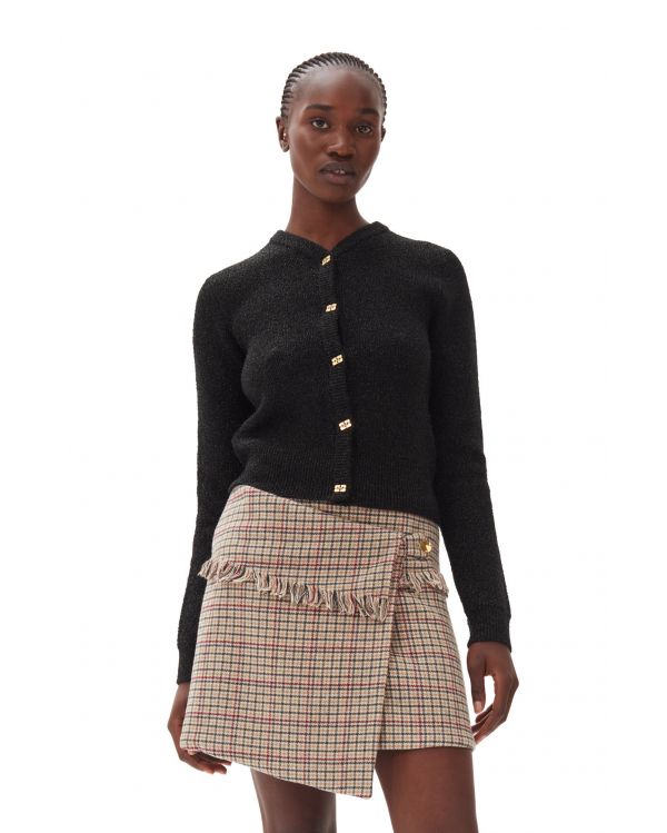 CARDIGAN SPARKLE DOUBLEFACE BLACK
