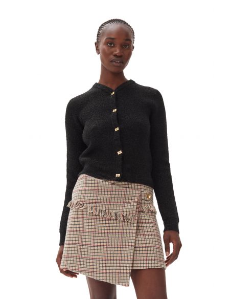CARDIGAN SPARKLE DOUBLEFACE BLACK