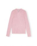 PULL BRUSHED ALPACA O NECK CHALK PINK