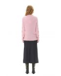 PULL BRUSHED ALPACA O NECK CHALK PINK