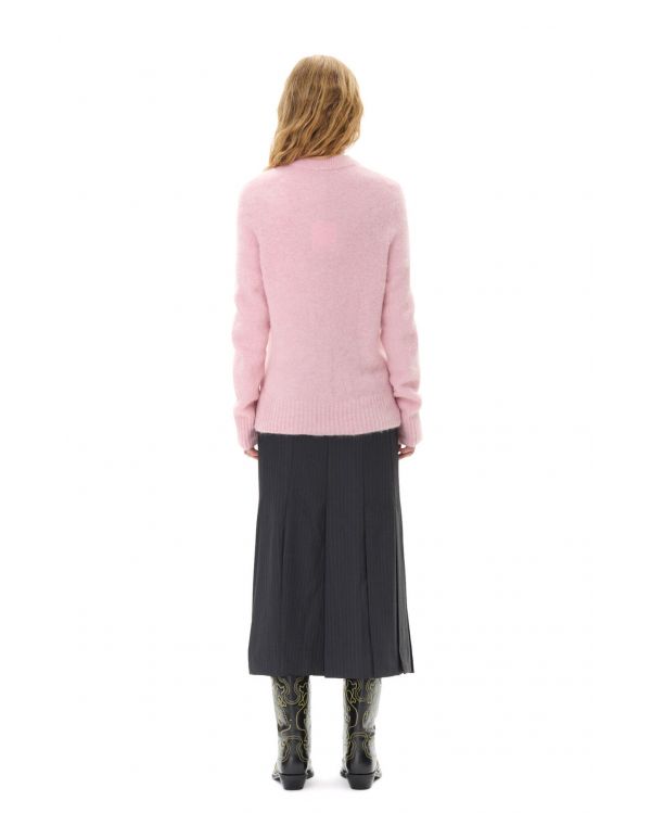 PULL BRUSHED ALPACA O NECK CHALK PINK 2