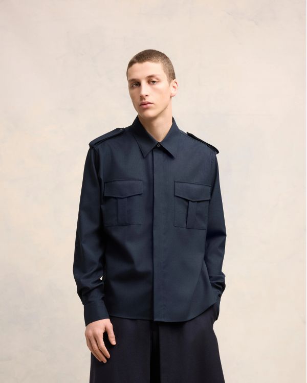 NAVY BLUE MILITARY SHIRT
