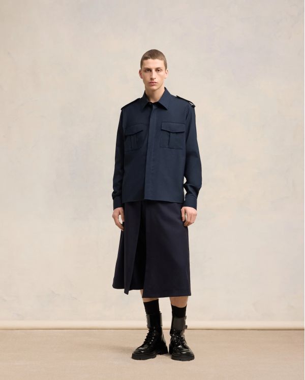 NAVY BLUE MILITARY SHIRT 2