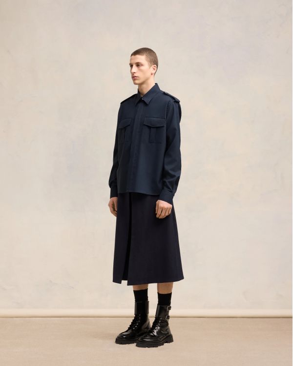 NAVY BLUE MILITARY SHIRT