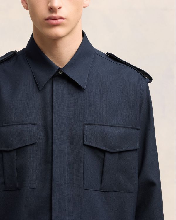 NAVY BLUE MILITARY SHIRT