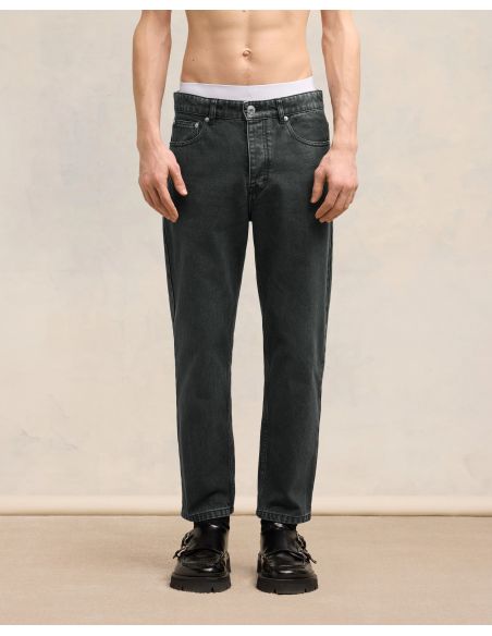 JEAN COUPE TAPERED NOIR