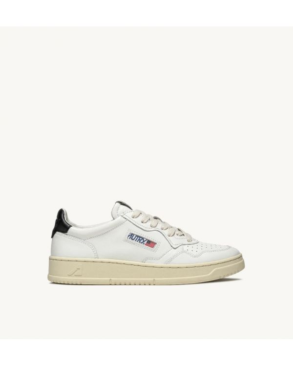 SNEAKERS MEDALIST LOW MAN WHITE AND BLACK LEATHER