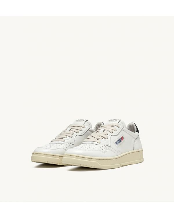 SNEAKERS MEDALIST LOW MAN WHITE AND BLACK LEATHER 2