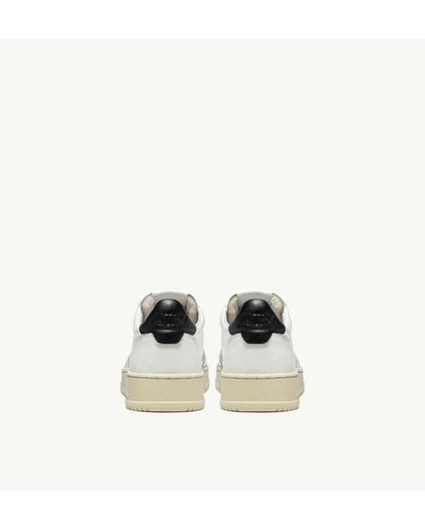 SNEAKERS MEDALIST LOW MAN WHITE AND BLACK LEATHER