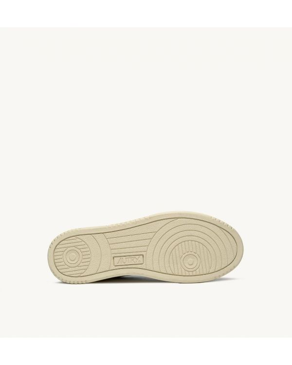 SNEAKERS MEDALIST LOW MAN WHITE AND BLACK LEATHER