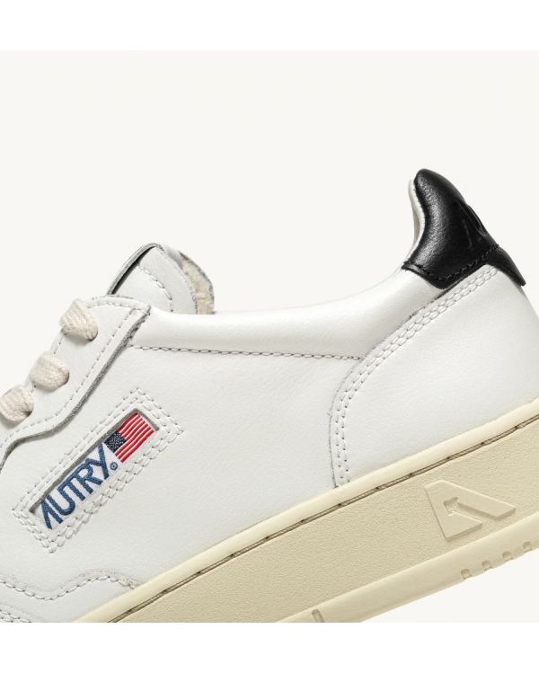 SNEAKERS MEDALIST LOW MAN WHITE AND BLACK LEATHER