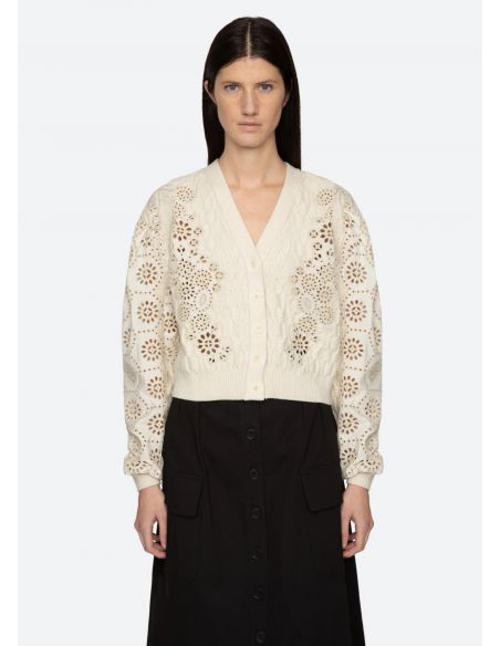 CARDIGAN LAINEY EMBROIDERY CREAM
