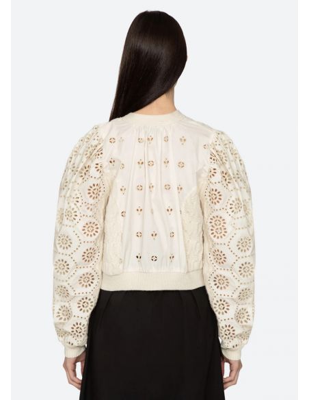 CARDIGAN LAINEY EMBROIDERY CREAM