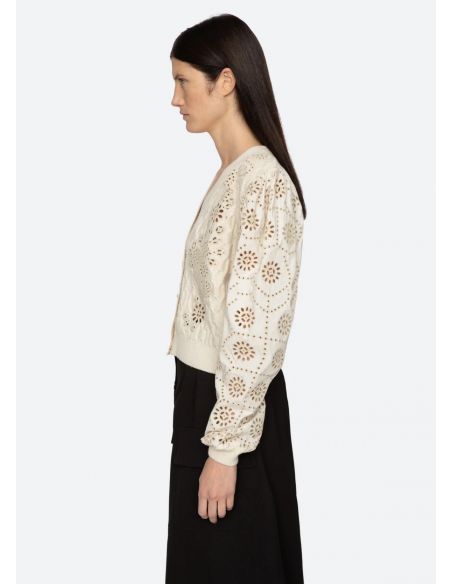 CARDIGAN LAINEY EMBROIDERY CREAM