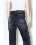 PANTALON PEARLY DARK GREY BOOTFLARE UNDERPATCHED LOGO