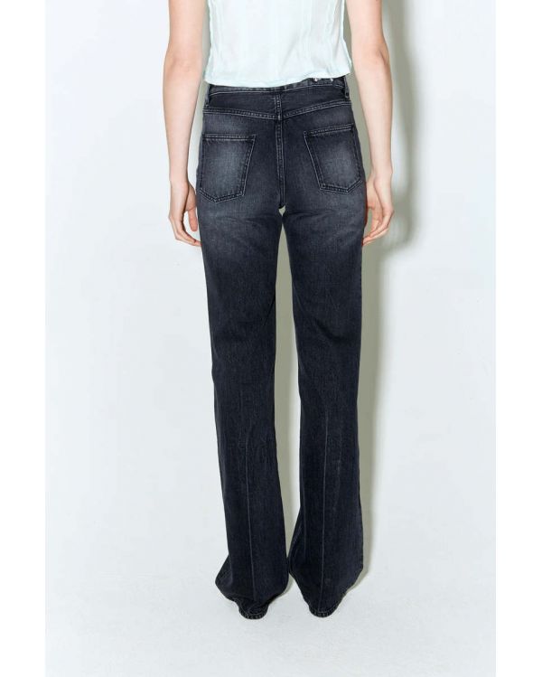 PANTALON PEARLY DARK GREY BOOTFLARE UNDERPATCHED LOGO