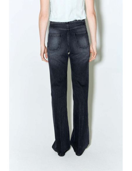 PANTALON PEARLY DARK GREY BOOTFLARE UNDERPATCHED LOGO
