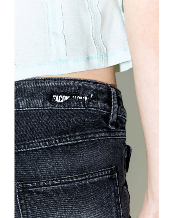 PANTALON PEARLY DARK GREY BOOTFLARE UNDERPATCHED LOGO