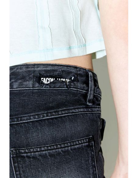 PANTALON PEARLY DARK GREY BOOTFLARE UNDERPATCHED LOGO