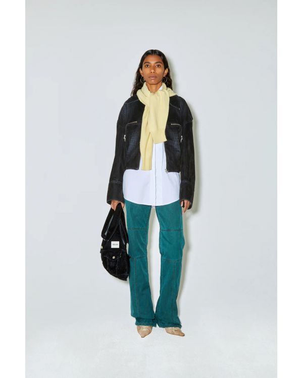 VESTE MARTY BOXY DARK NAVY VELVET 2