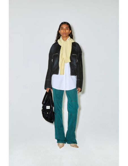 VESTE MARTY BOXY DARK NAVY VELVET
