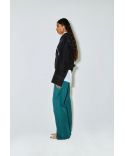 VESTE MARTY BOXY DARK NAVY VELVET
