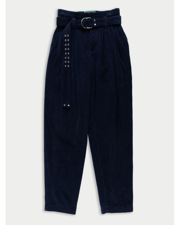 PANTALON ANGELA HIGHWAISTED WIDE LEG PLEATED NAVY