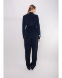 PANTALON ANGELA HIGHWAISTED WIDE LEG PLEATED NAVY
