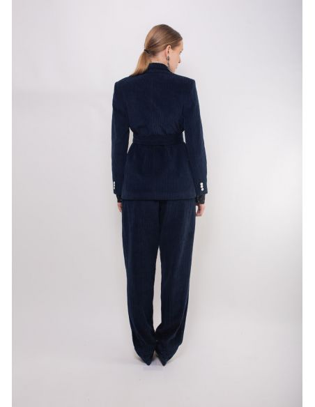 PANTALON ANGELA HIGHWAISTED WIDE LEG PLEATED NAVY