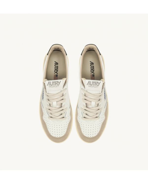 SNEAKERS MEDALIST LOW MAN LEATHER/SUEDE WHITE / MOUNTAIN