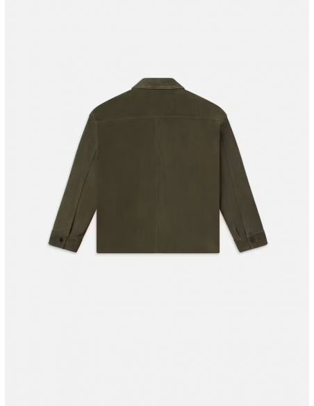 VESTE CLEAN SUEDE JACKET DARK OLIVE