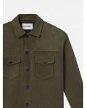 VESTE CLEAN SUEDE JACKET DARK OLIVE
