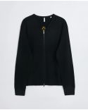CARDIGAN MOVIE ZIP BLACK