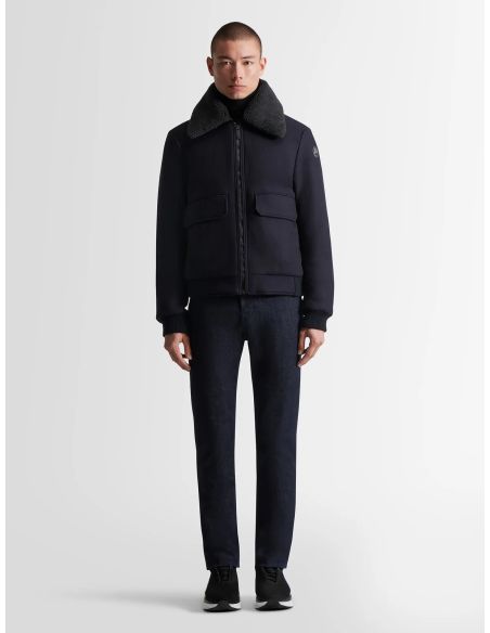BARTHELEMY WOOL DARK BLUE JACKET