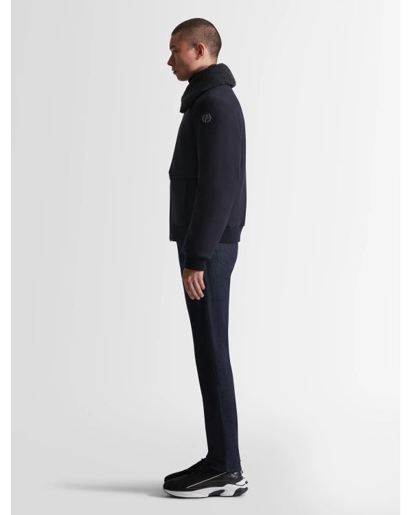 BARTHELEMY WOOL DARK BLUE JACKET