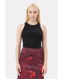 TOP BLACK RHINESTONE BUTTERFLY TANK