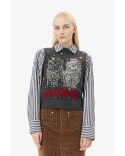GILET GRAPHIC CATS GRAY QUILL