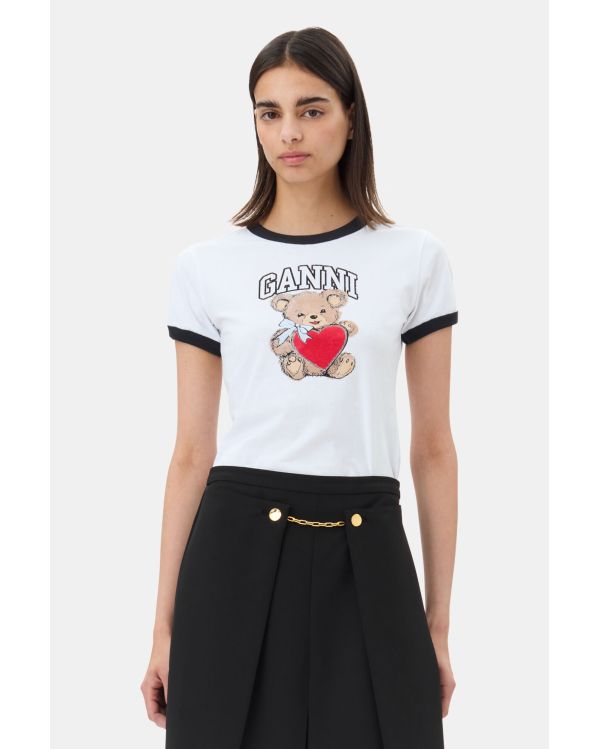 TSHIRT BASIC JERSEY BEAR BRIGHT WHITE