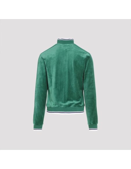 VESTE VELOUR TRACK JACKET EVERGREEN