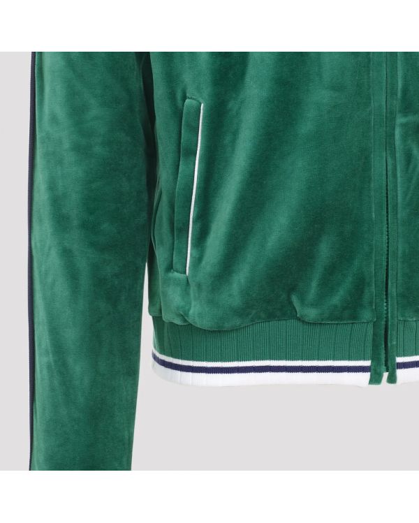 VESTE VELOUR TRACK JACKET EVERGREEN