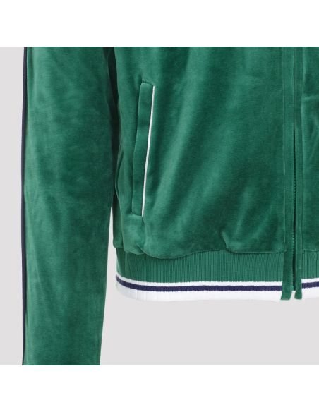VESTE VELOUR TRACK JACKET EVERGREEN
