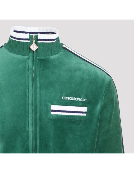 VESTE VELOUR TRACK JACKET EVERGREEN