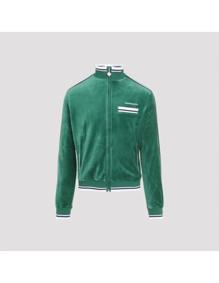 VESTE VELOUR TRACK JACKET EVERGREEN