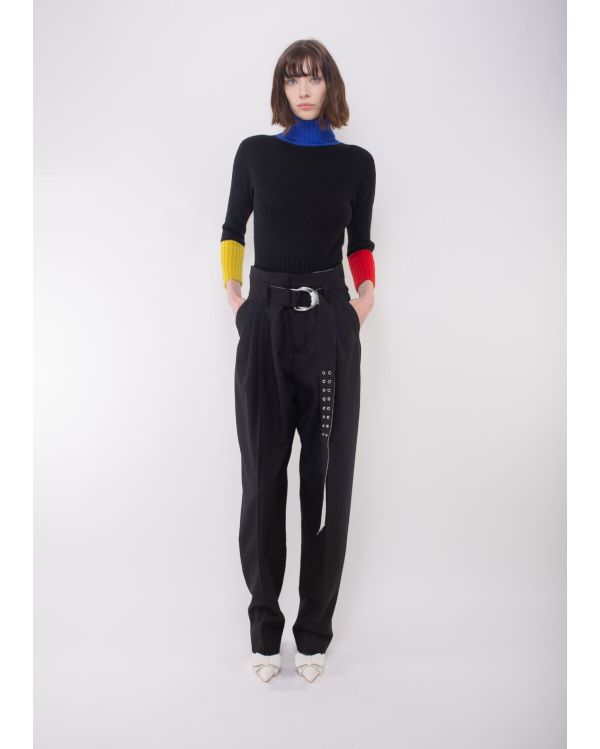 PANTALON ANGELA OVERSIZED WIDE LEG PLEATED BLACK