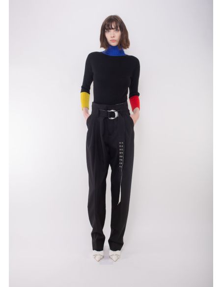 PANTALON ANGELA OVERSIZED WIDE LEG PLEATED BLACK