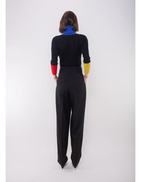 PANTALON ANGELA OVERSIZED WIDE LEG PLEATED BLACK