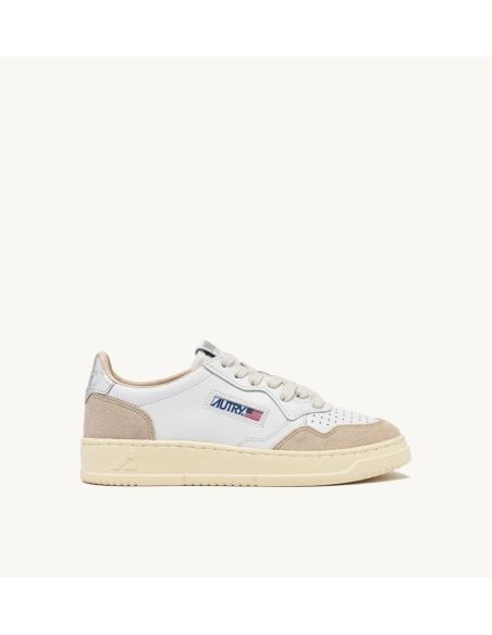 SNEAKERS MEDALIST LOW WOM LEATHER / SUEDE WHITE / SILVER