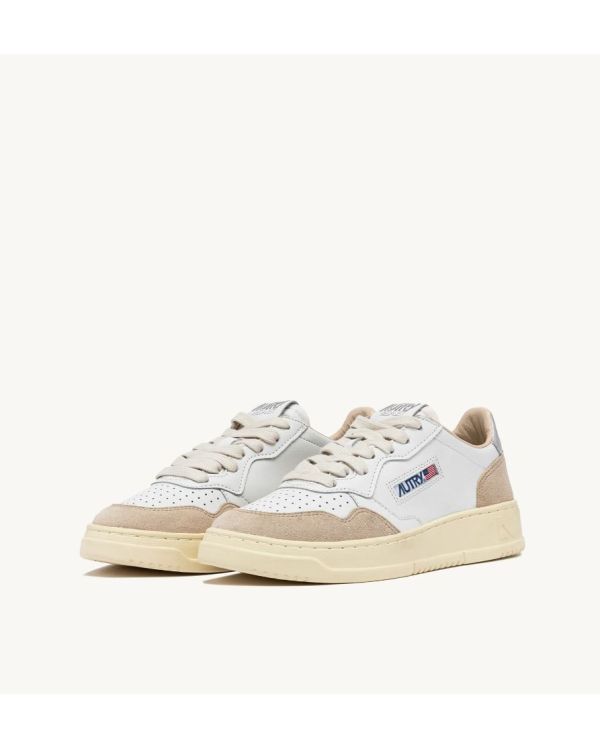SNEAKERS MEDALIST LOW WOM LEATHER / SUEDE WHITE / SILVER 2