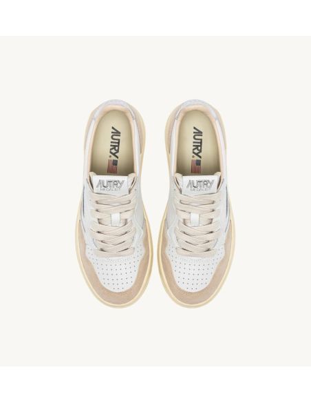 SNEAKERS MEDALIST LOW WOM LEATHER / SUEDE WHITE / SILVER